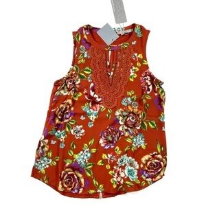 New Daniel Rainn Quin Crochet Floral Blouse